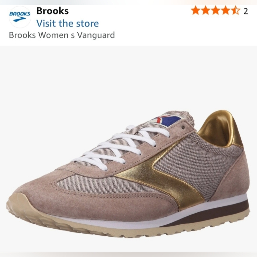 Brooks Vanguard Heritage Textile/Pigskin Leather Running Shoes Lightweight  7.5